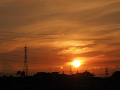 今日の夕日