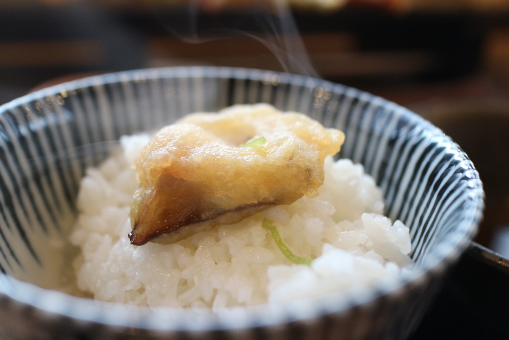 お茶漬けと天ぷら