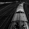 休日をもらい通勤電車を上から眺める