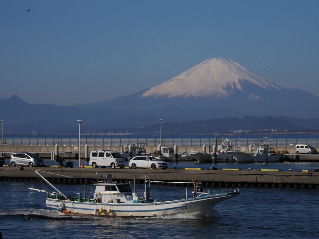 江ノ島から見る富士山