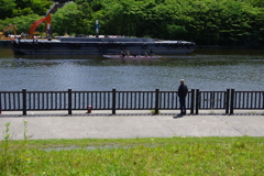 今日は旧中川河川敷で10時