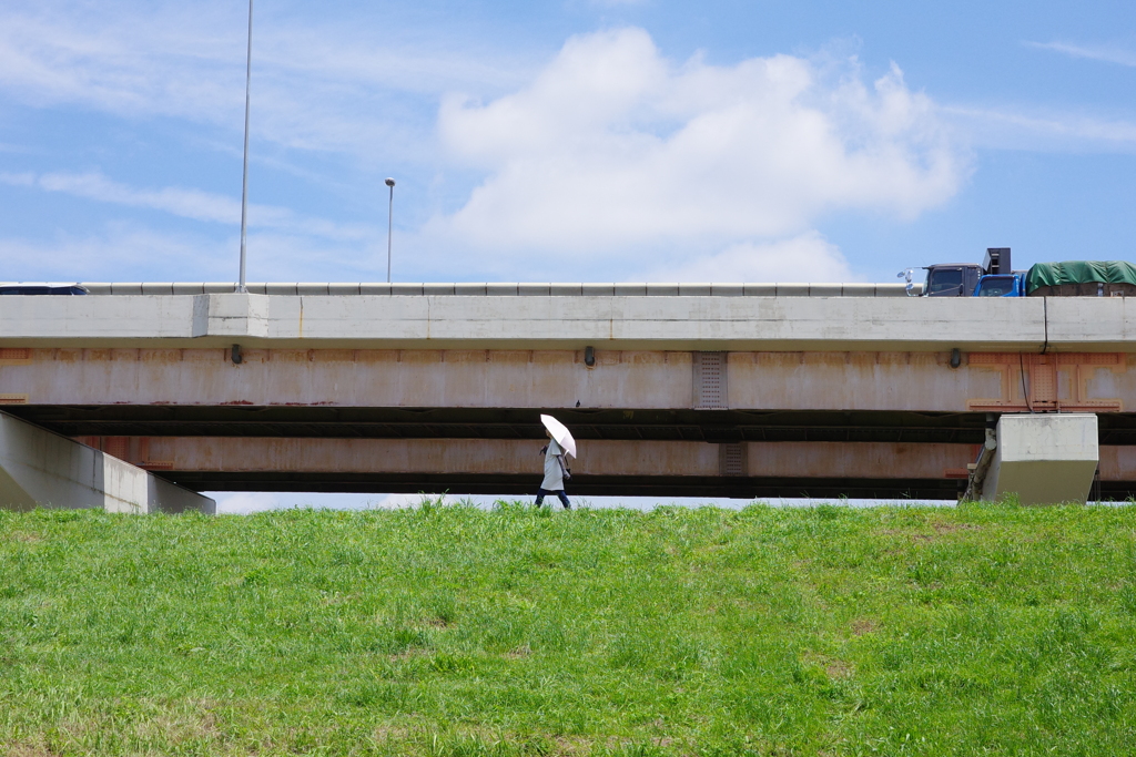 今日は荒川河川敷で10時