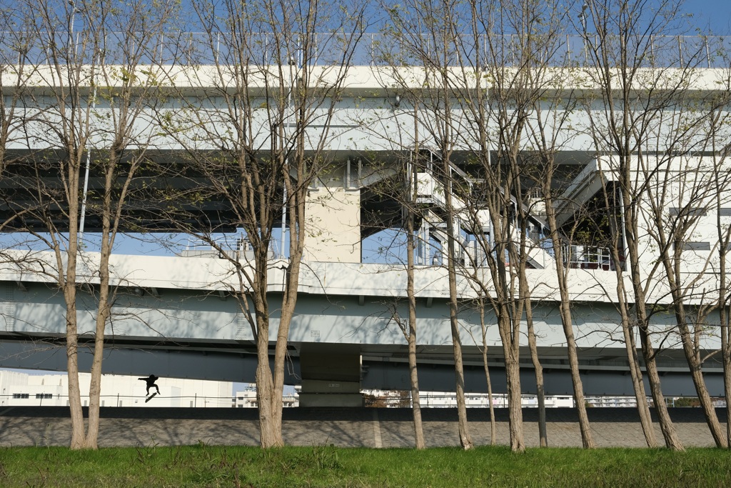 今日は荒川河川敷で1時