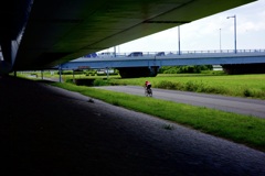 今日は荒川河川敷で1時