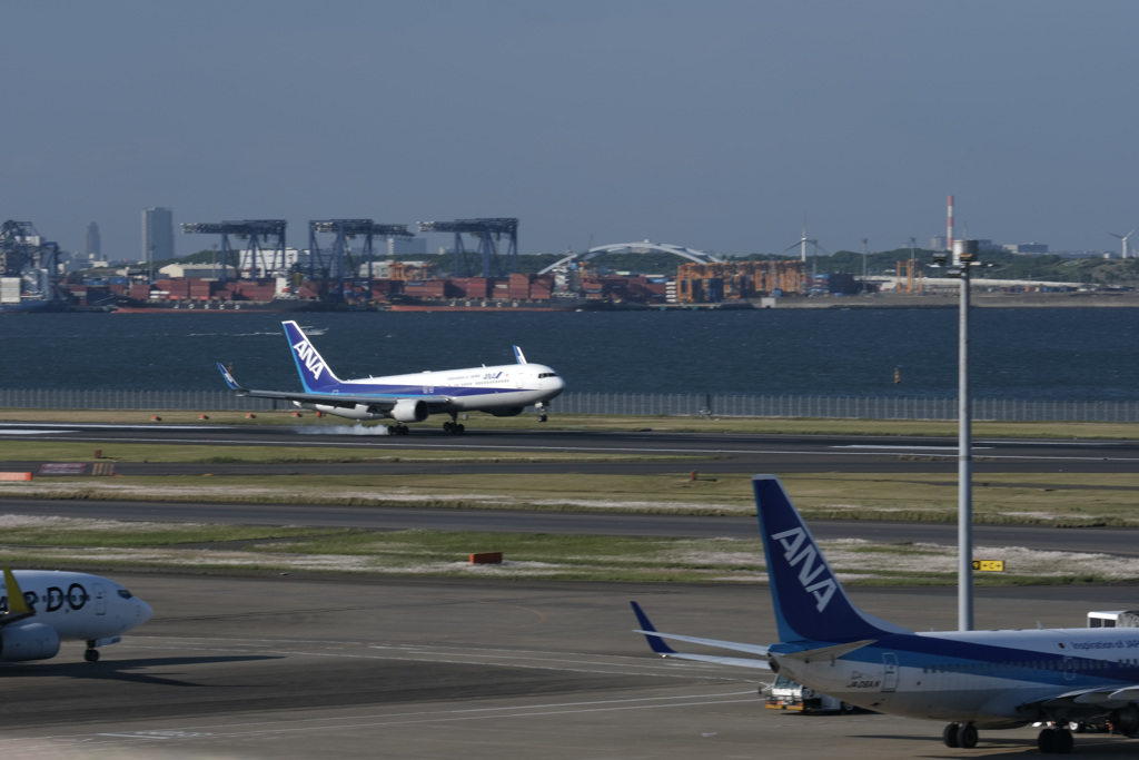 今日は羽田で３時