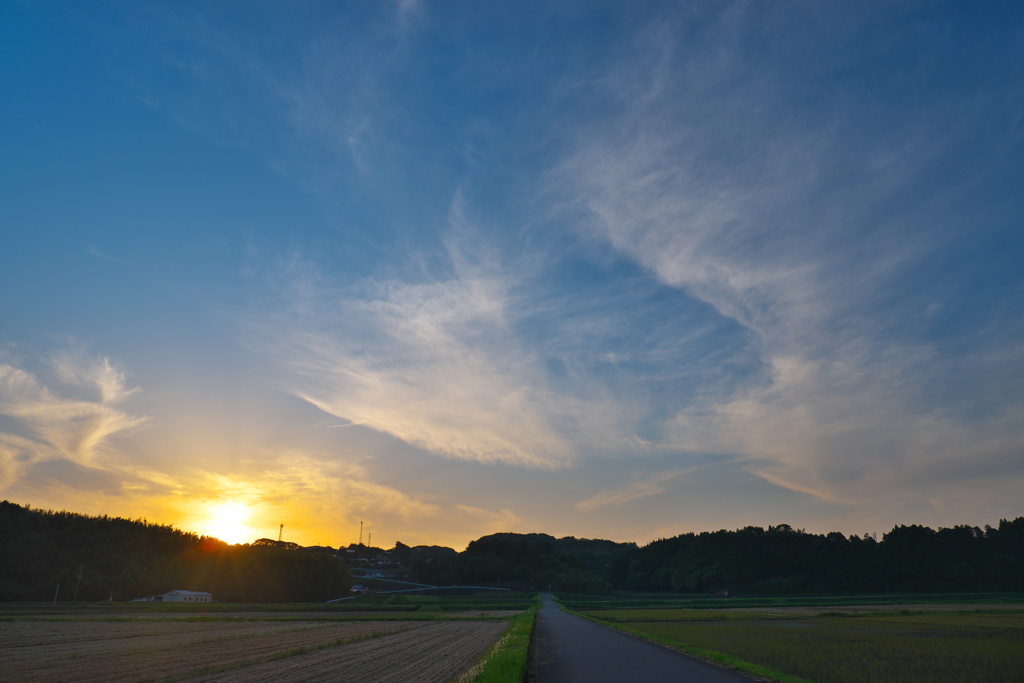 普段の夕陽