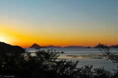 宇和海の夕暮れ