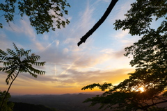 山の夕暮れ
