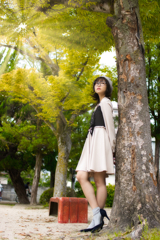 秋の公園にて