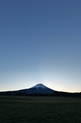 富士の朝は冷たい