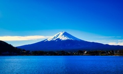 河口湖の富士山