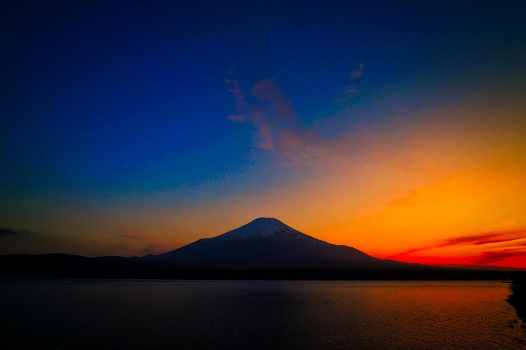 夕刻の富士