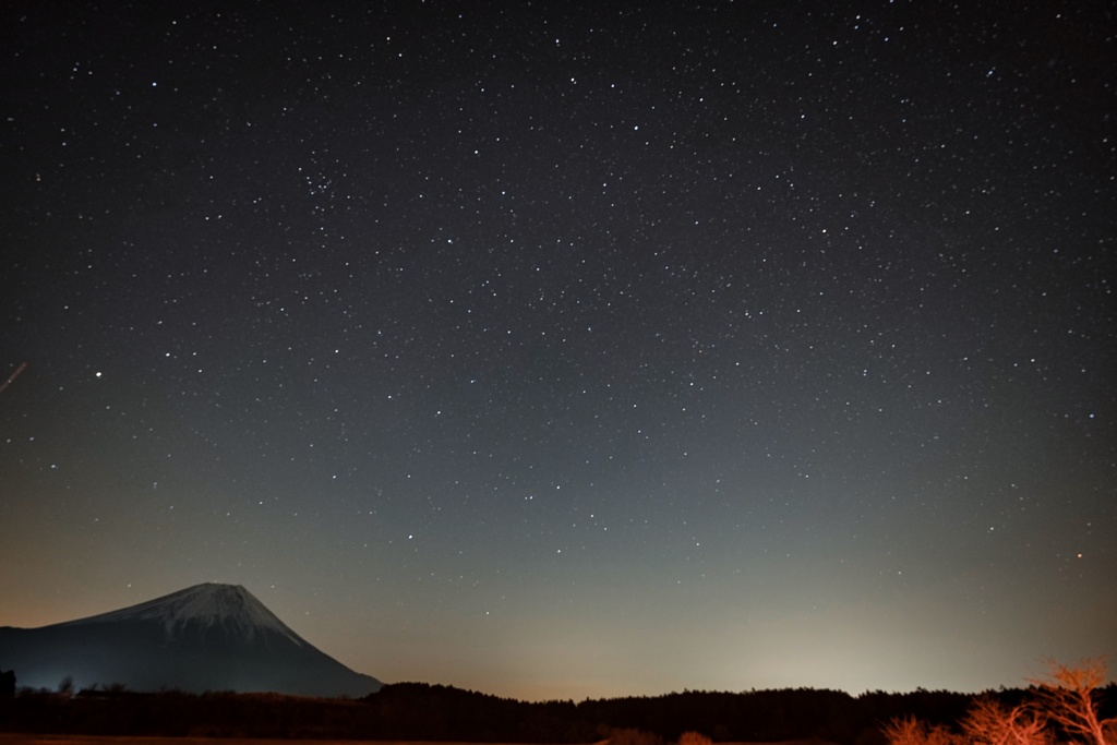 いつもの朝霧 夜景トライ