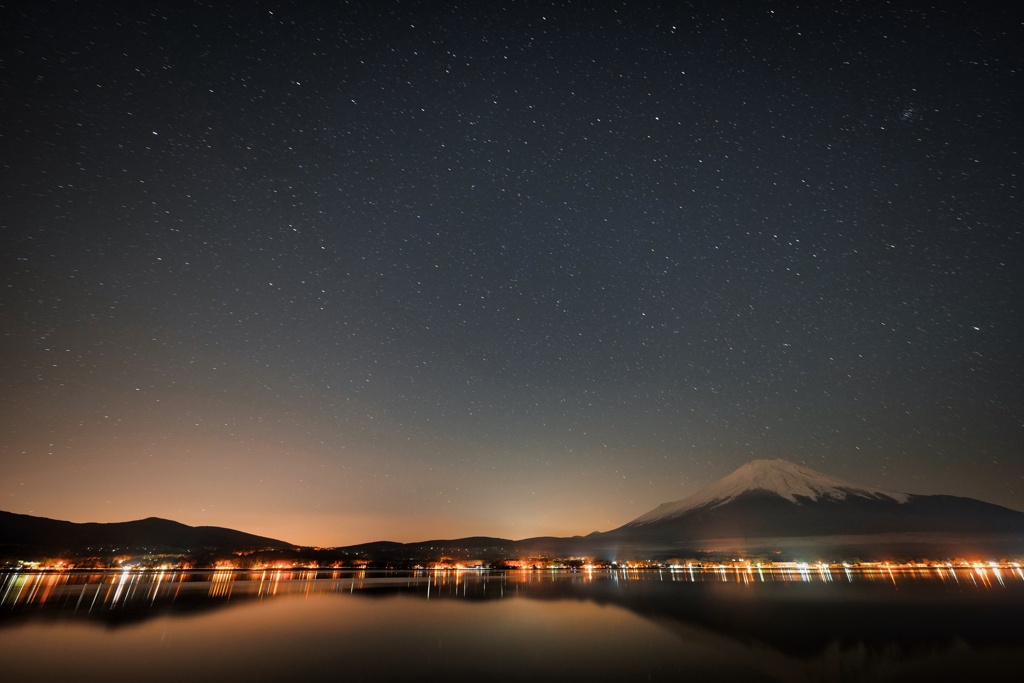 山中湖 夜景トライ