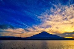 山中湖からの富士は美しい