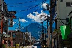 本町通りからの夏富士