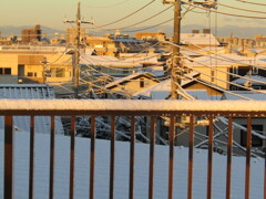 屋上からの雪景色