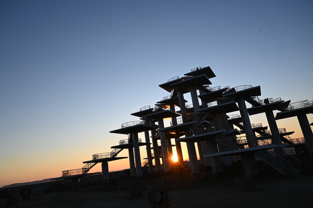 富津の夕日