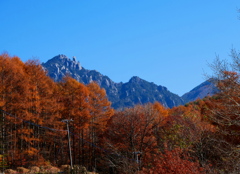 瑞牆山と紅葉