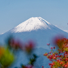 残雪の富士山