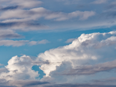 夏の朝の雲