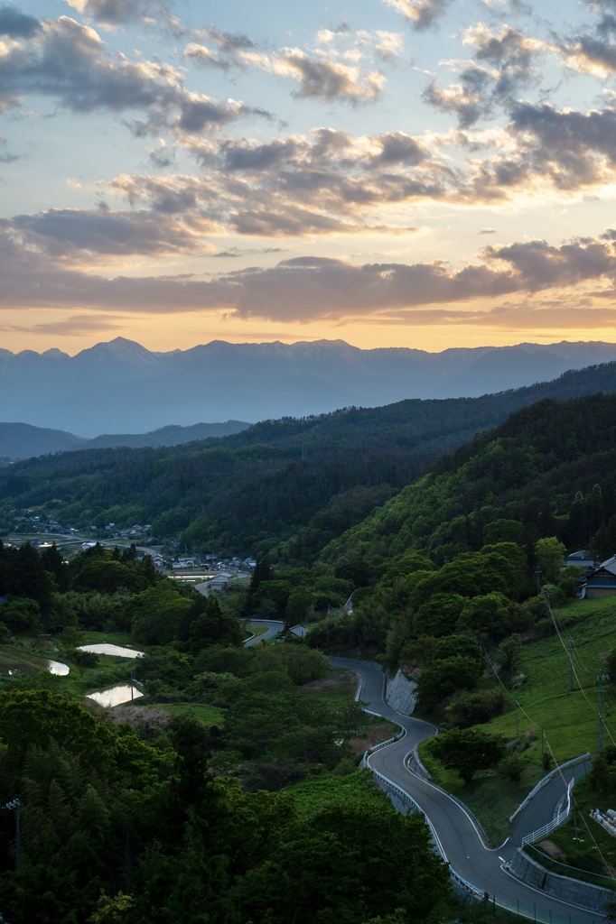 田舎暮らしの夕暮れ時