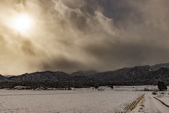 雪景色と雲