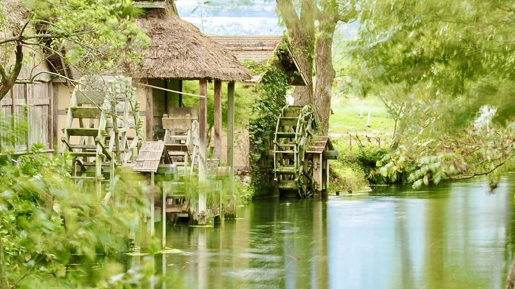 水車小屋のある風景