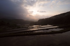 棚田の朝