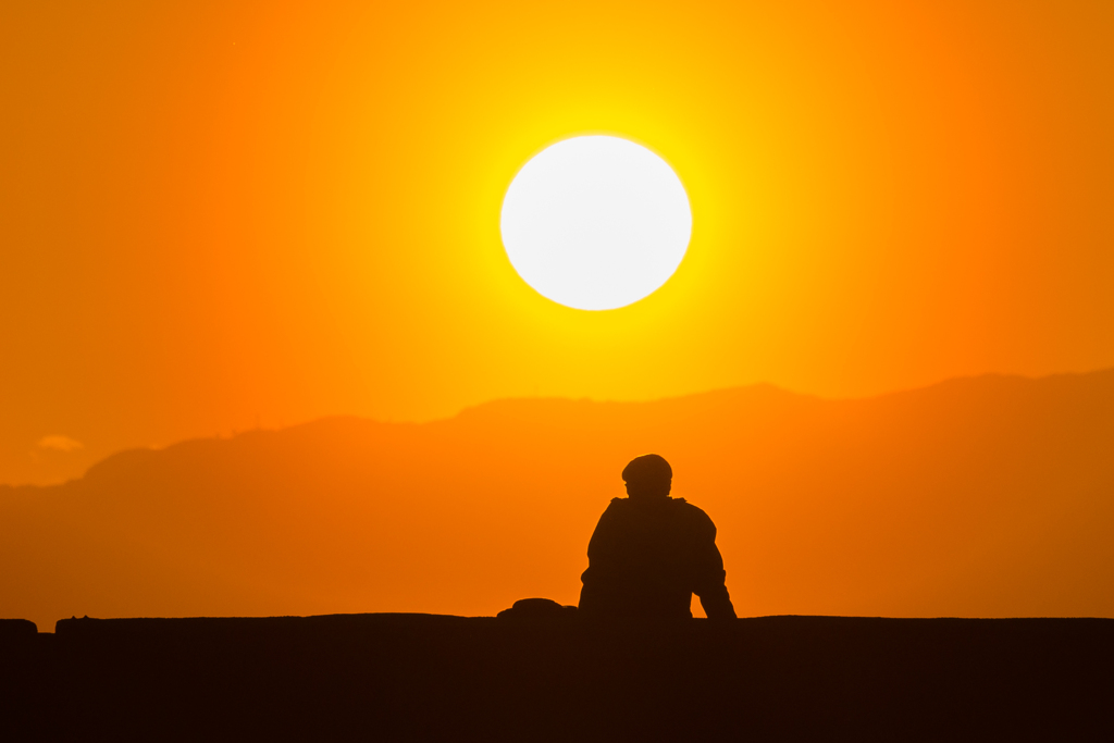 森戸海岸の夕日