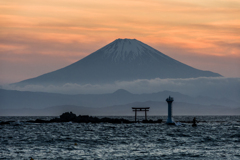 真名瀬からの富士山