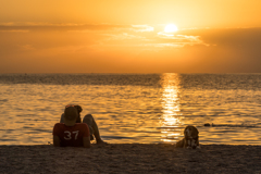 逗子海岸　夕景
