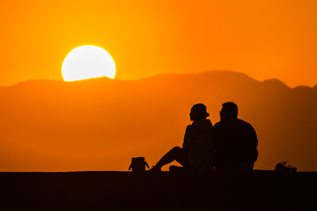 森戸海岸の夕日