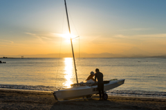 10月の森戸海岸