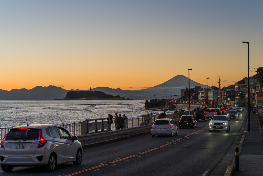 稲村ヶ崎の夕暮れ