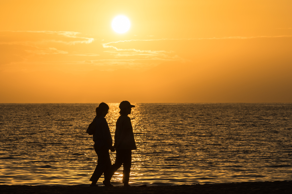 逗子海岸　夕景