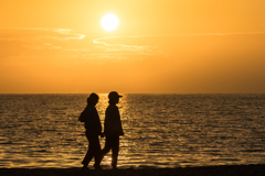 逗子海岸　夕景