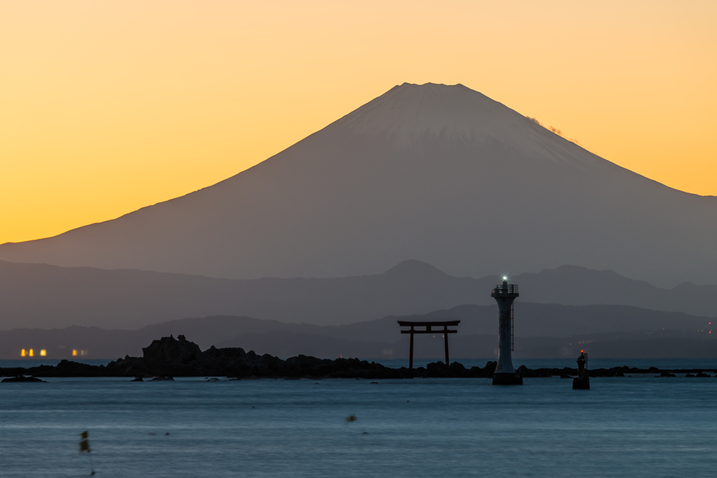 真名瀬バス停からの富士山