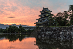松本城　夕景
