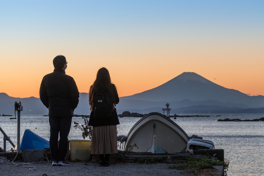 真名瀬からの富士山