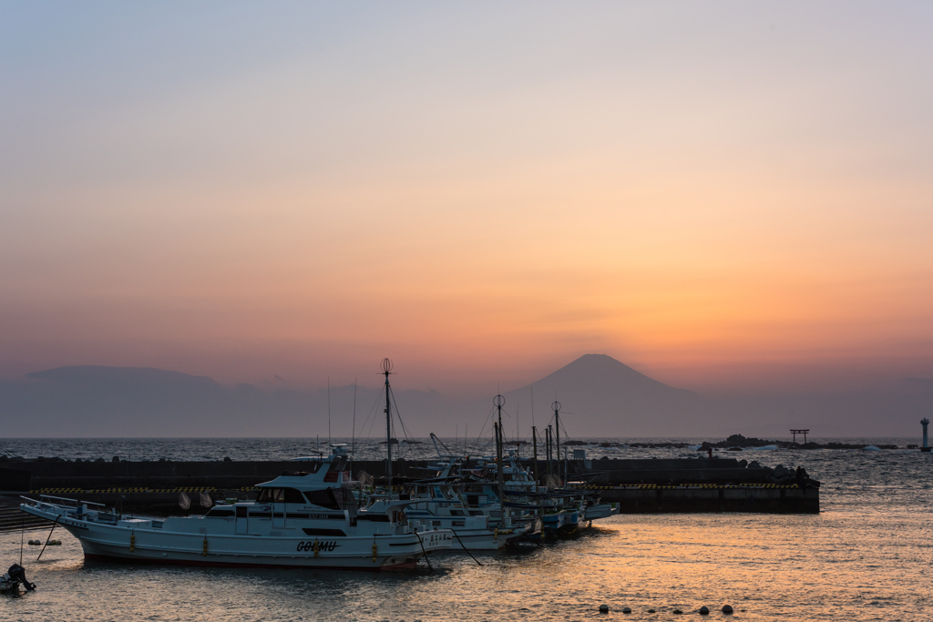 ダイヤモンド富士の日の真名瀬