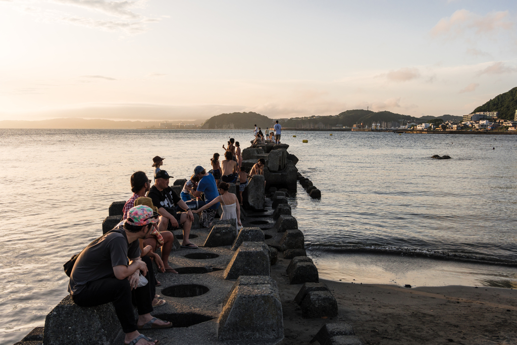 森戸海岸　防波堤