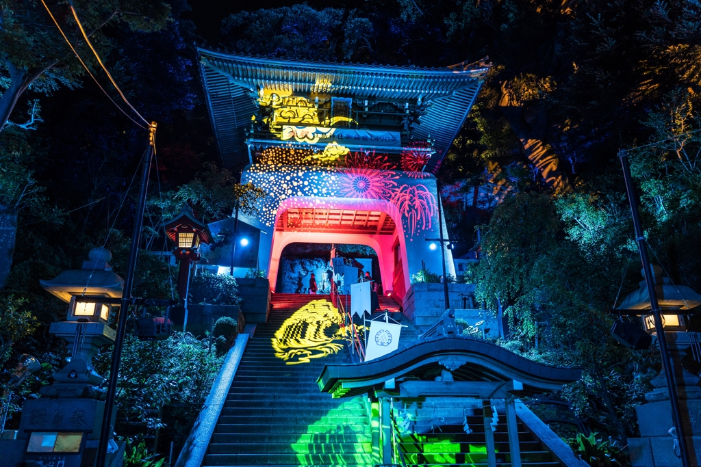 江島神社プロジェクションマッピング