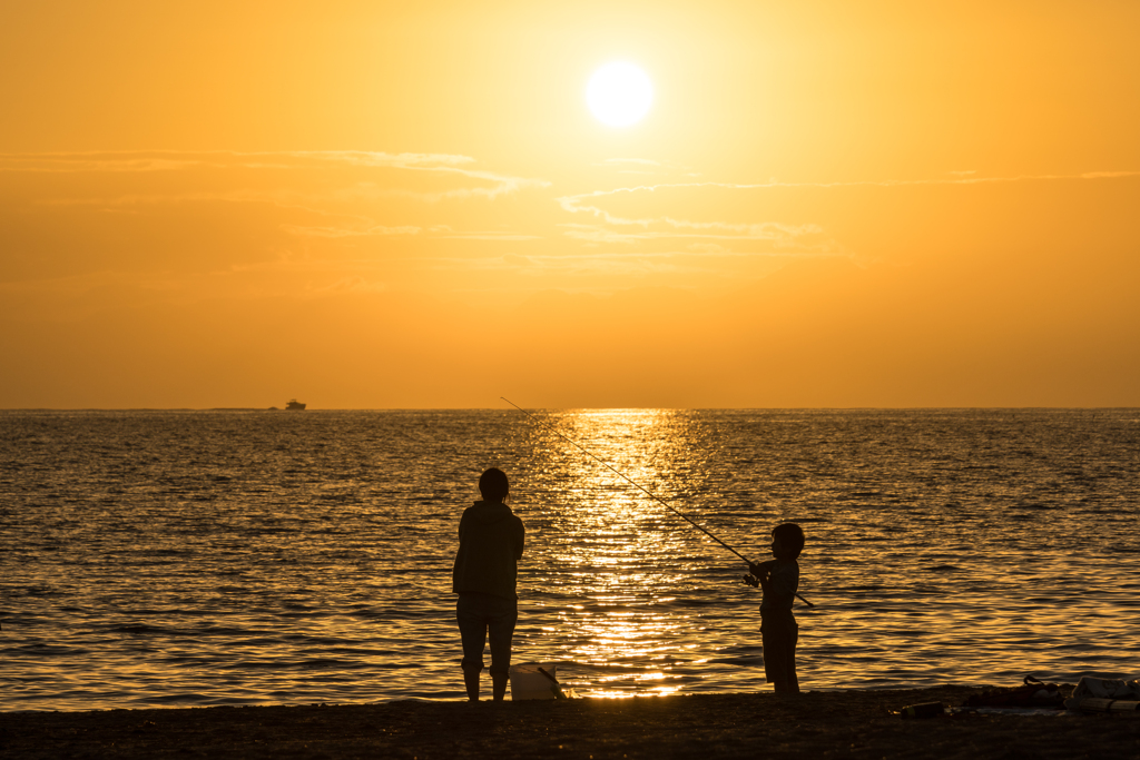 逗子海岸　夕景