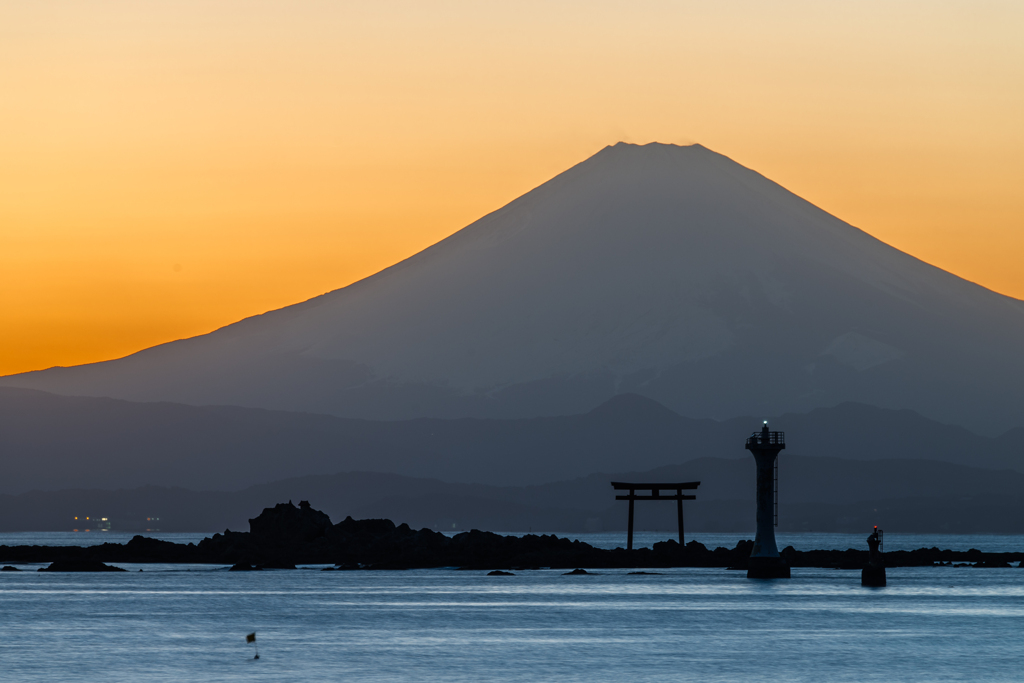 真名瀬からの富士山
