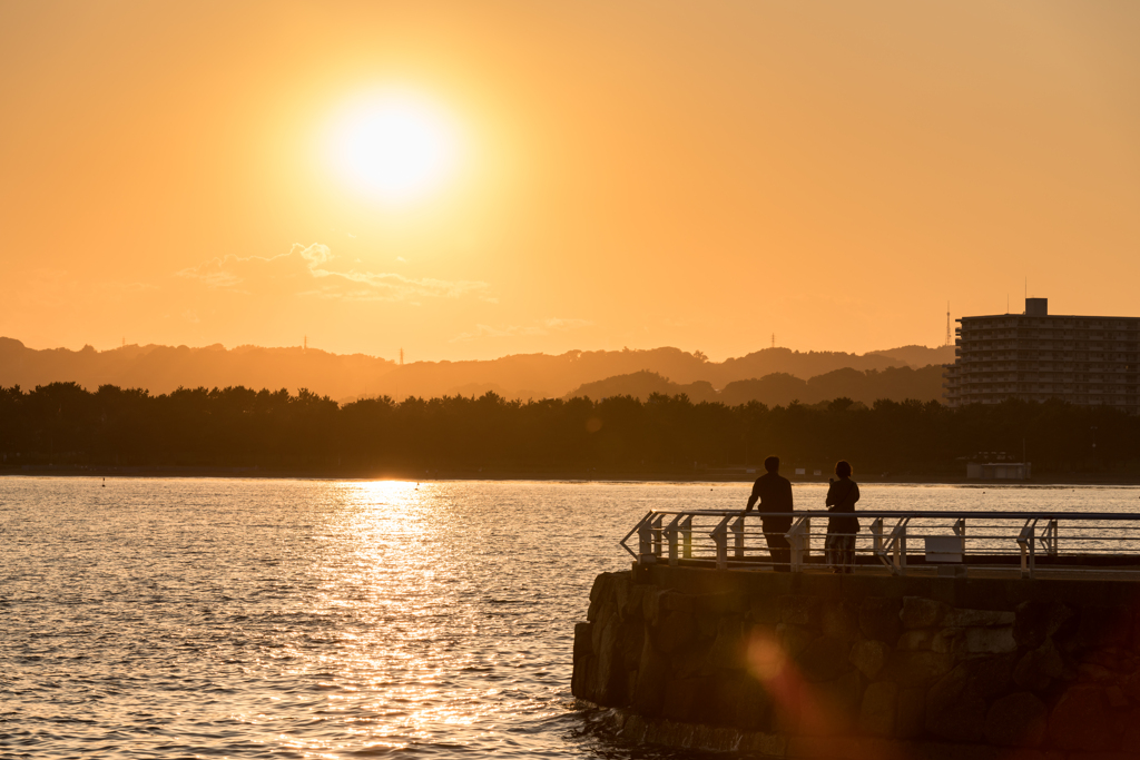 八景島　夕日