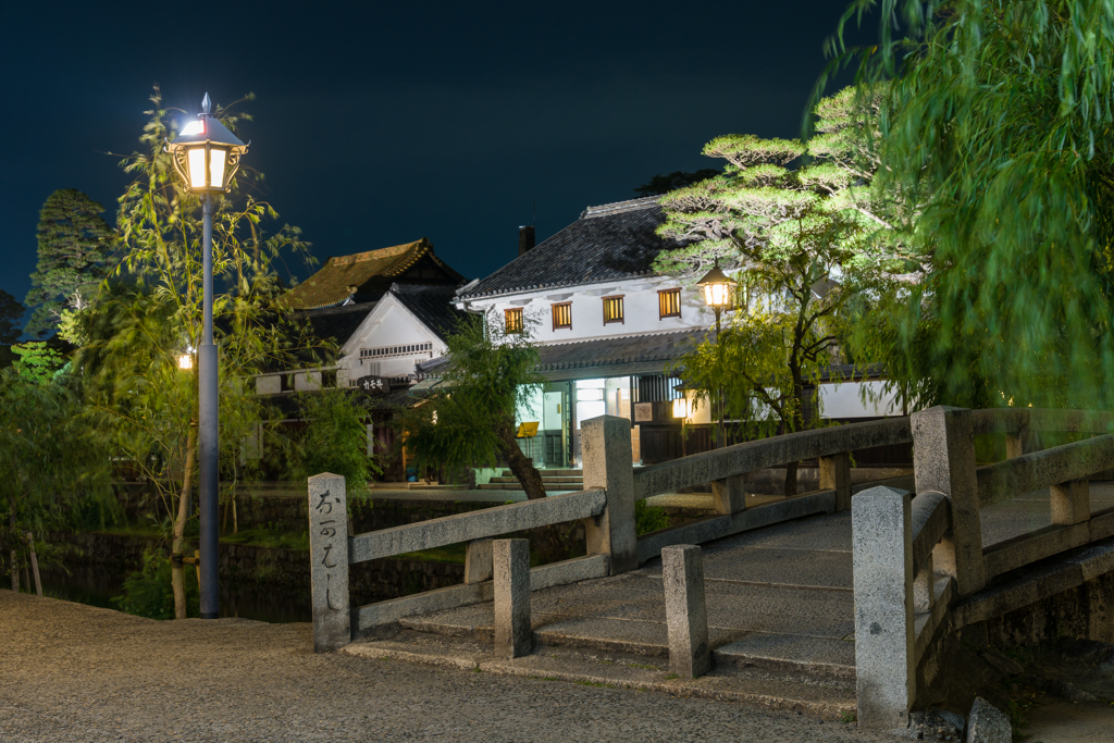 夜の倉敷美観地区