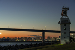 ダイヤモンド富士の日の若洲海浜公園