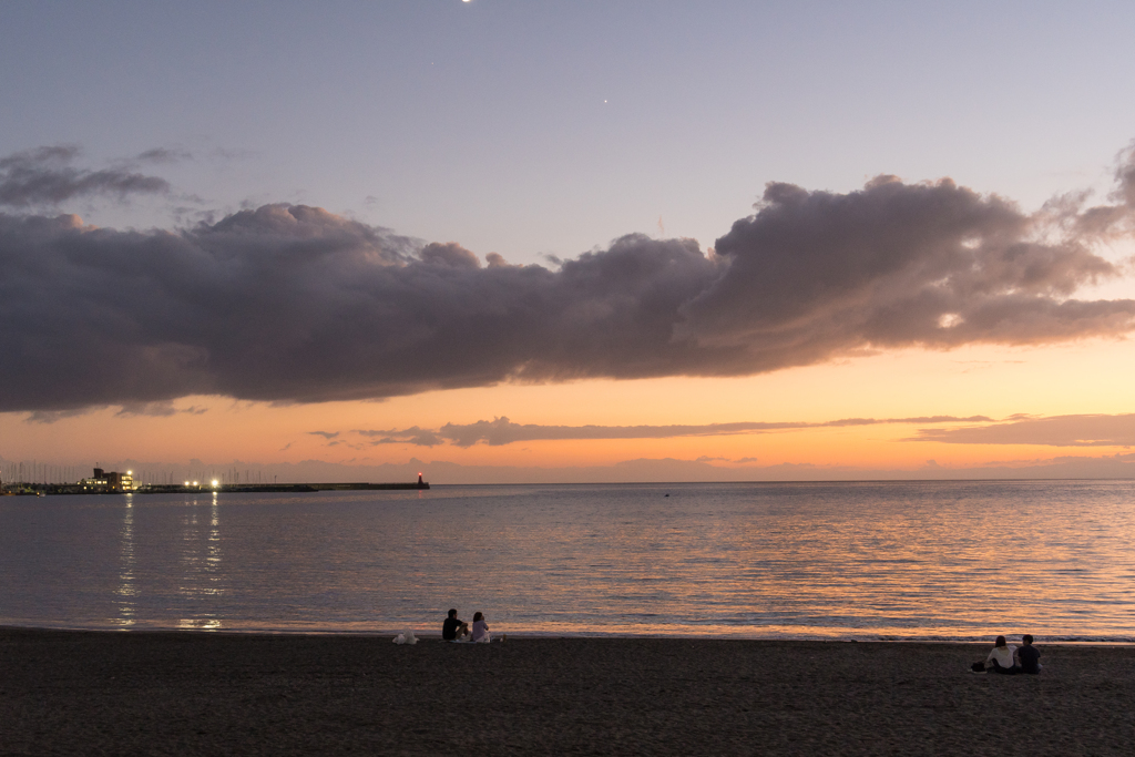 逗子海岸　夕景