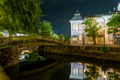 夜の倉敷美観地区